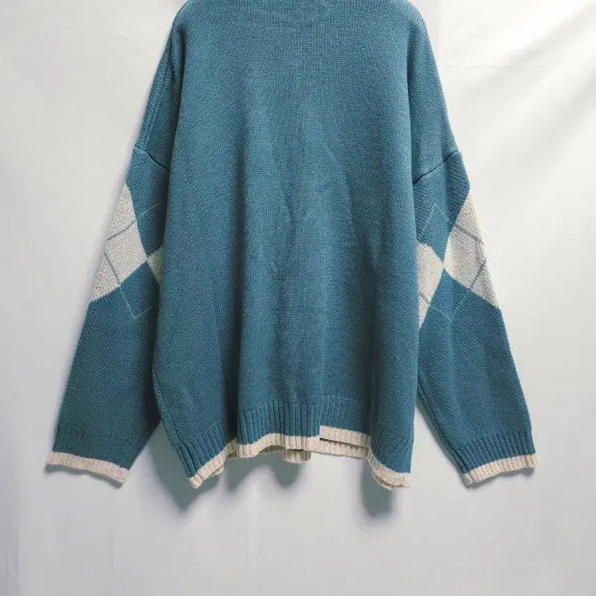 [BUNJANG] Avandress Argyle Knit Mint Unisex / Avandress 아반드레스 아가일 니트 민트 남녀공용 새상품