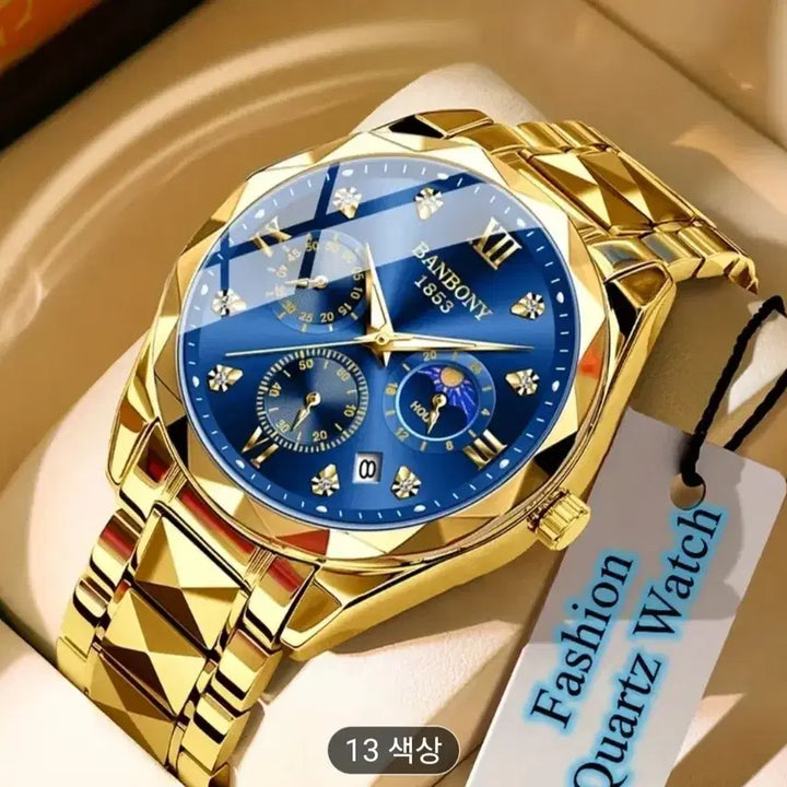 [BUNJANG] Generic Gold Metal Quartz Watch / 남성용 골드 메탈 쿼츠 시계메탈 손목 시계 새제품 입니다