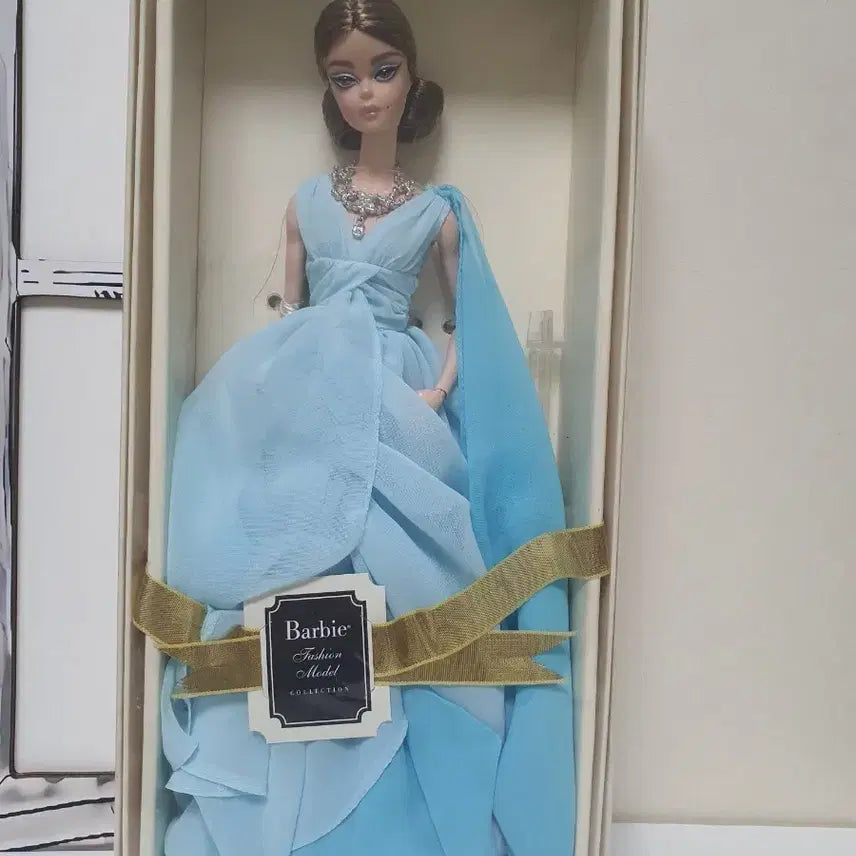 [BUNJANG] Barbie Silkstone Blue Chiffon Dress / 바비실크스톤