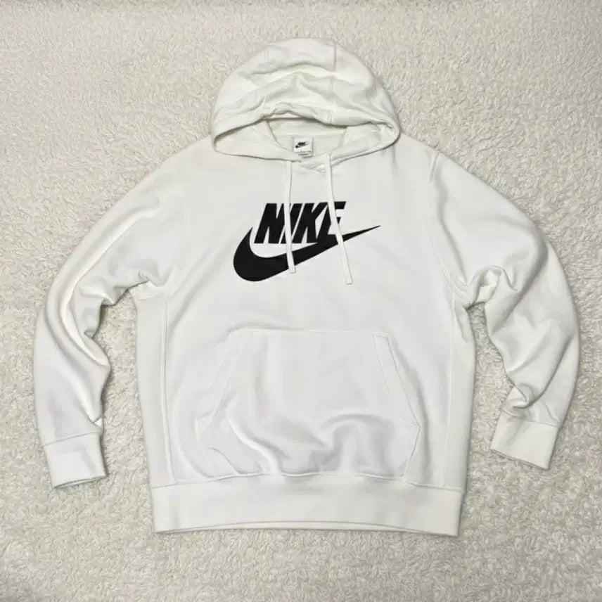[BUNJANG] Nike Ivory Fleece Hoodie / 나이키 아이보리 후드티(기모)