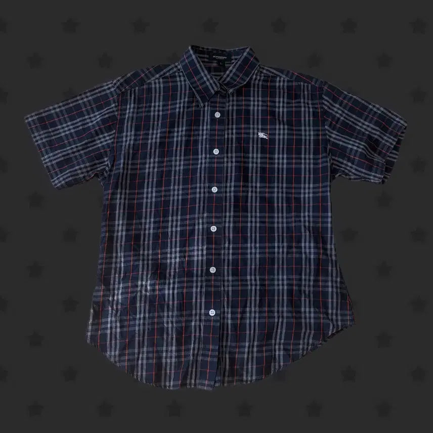 [SOLD OUT] 버버리 블루라벨 런던 노바체크 셔츠 남색색상 버전