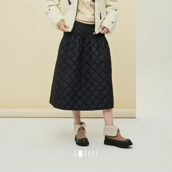 [BUNJANG] O'zseconn Quilted Long Skirt / 오즈세컨 패딩 퀼팅 스커트 55