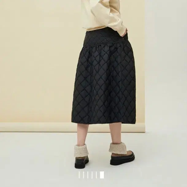 [BUNJANG] O'zseconn Quilted Long Skirt / 오즈세컨 패딩 퀼팅 스커트 55