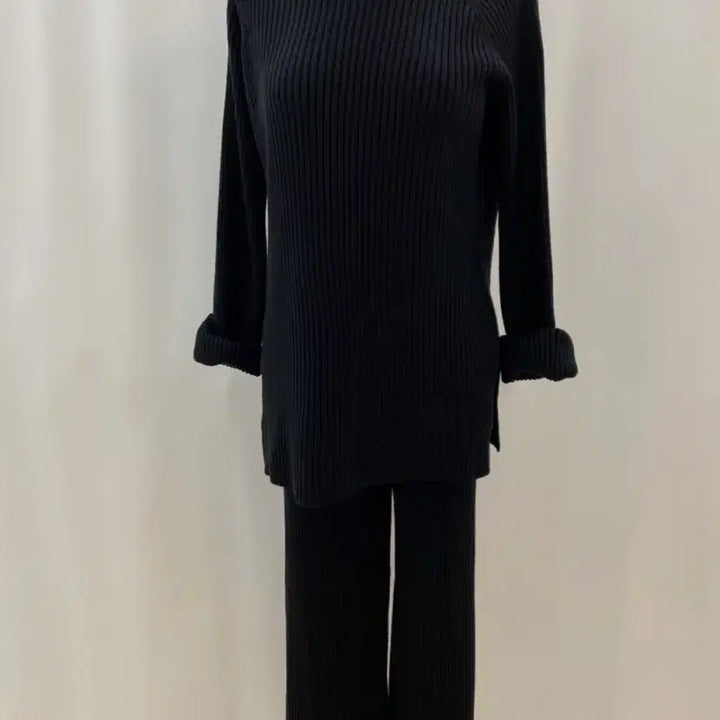 [BUNJANG] Black Knit Set / 반목골지니트세트 블랙 프리사이즈