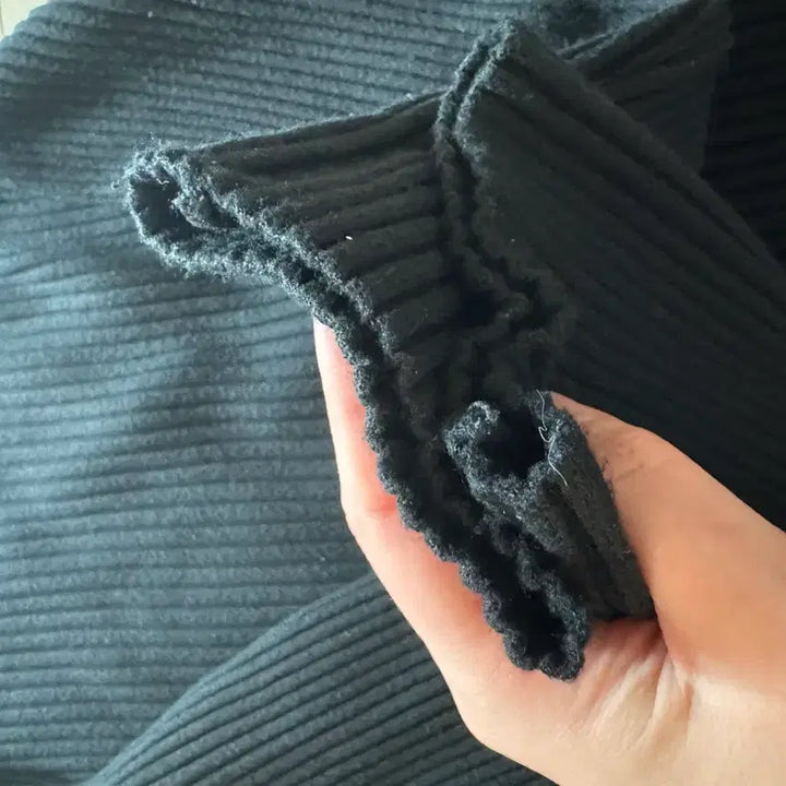 [BUNJANG] Black Knit Set / 반목골지니트세트 블랙 프리사이즈