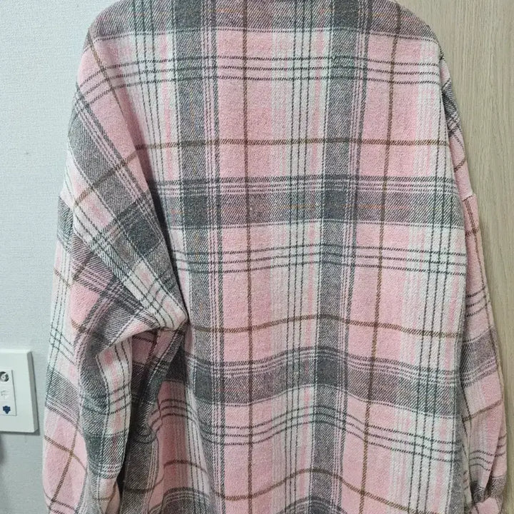 [BUNJANG] LeShop Pink Checkered Shirt / 르샵 핑크 체크 남방 셔츠