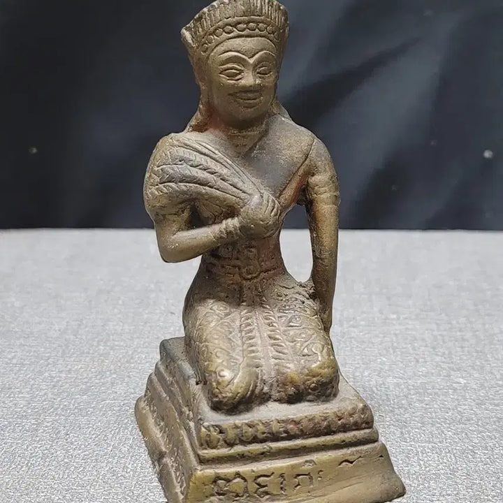 [BUNJANG] Thai Rice Goddess Bronze Seated Buddha Statue / 오래된 불상 쌀의 여신 태국