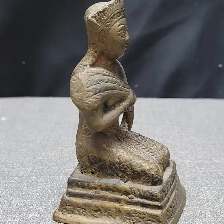 [BUNJANG] Thai Rice Goddess Bronze Seated Buddha Statue / 오래된 불상 쌀의 여신 태국