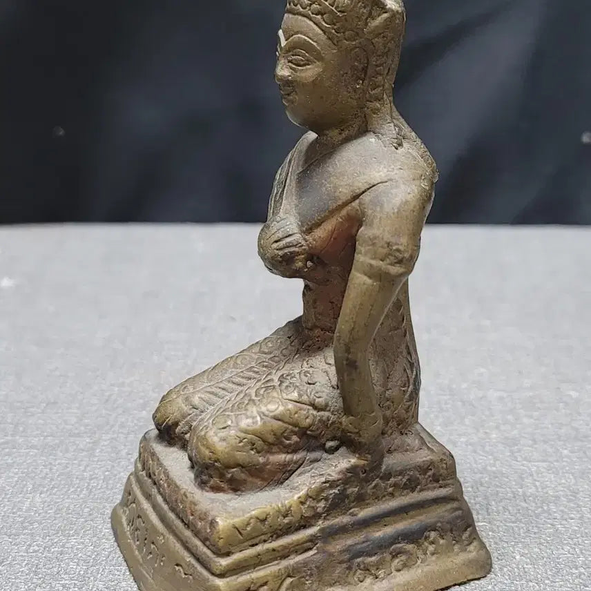 [BUNJANG] Thai Rice Goddess Bronze Seated Buddha Statue / 오래된 불상 쌀의 여신 태국