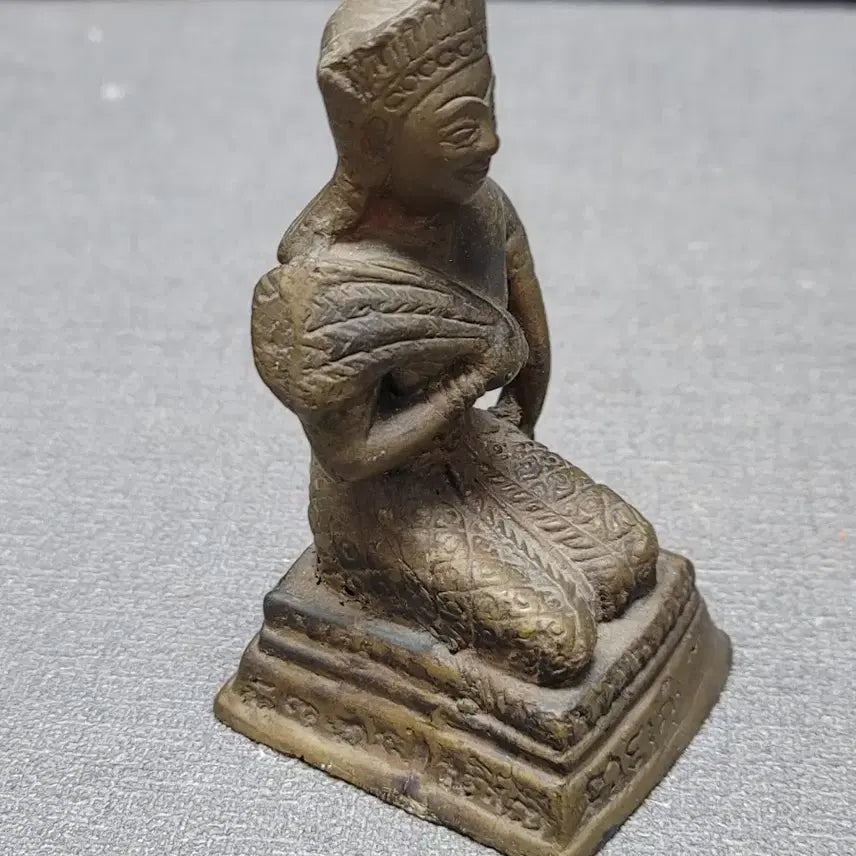 [BUNJANG] Thai Rice Goddess Bronze Seated Buddha Statue / 오래된 불상 쌀의 여신 태국