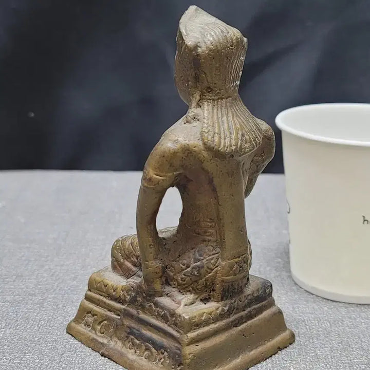 [BUNJANG] Thai Rice Goddess Bronze Seated Buddha Statue / 오래된 불상 쌀의 여신 태국