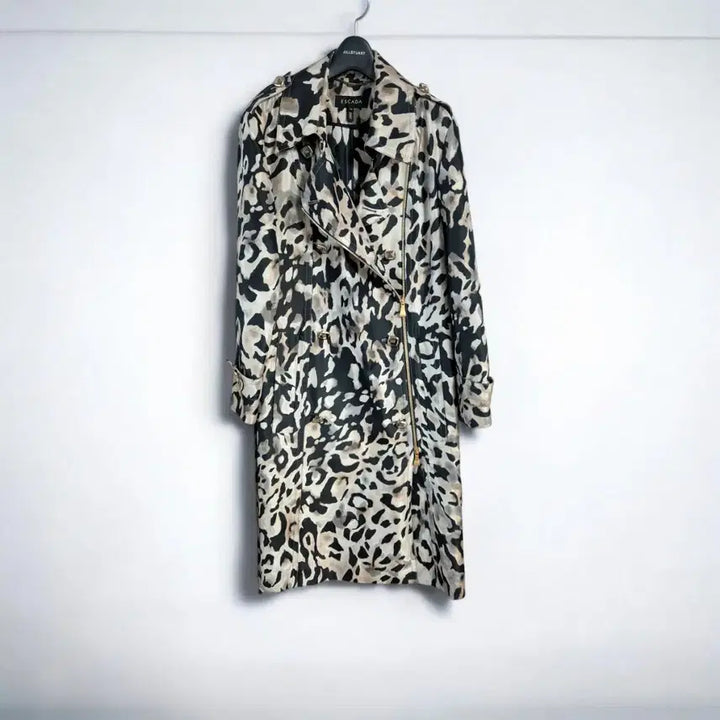 [BUNJANG] Escada Leopard Trench Coat / Escada 에스까다 레오파드 트렌치코트 38