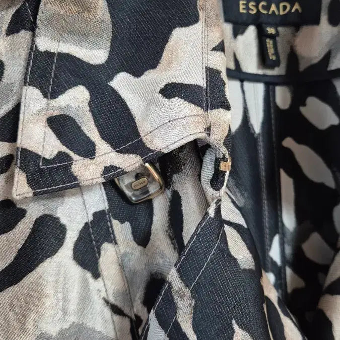 [BUNJANG] Escada Leopard Trench Coat / Escada 에스까다 레오파드 트렌치코트 38