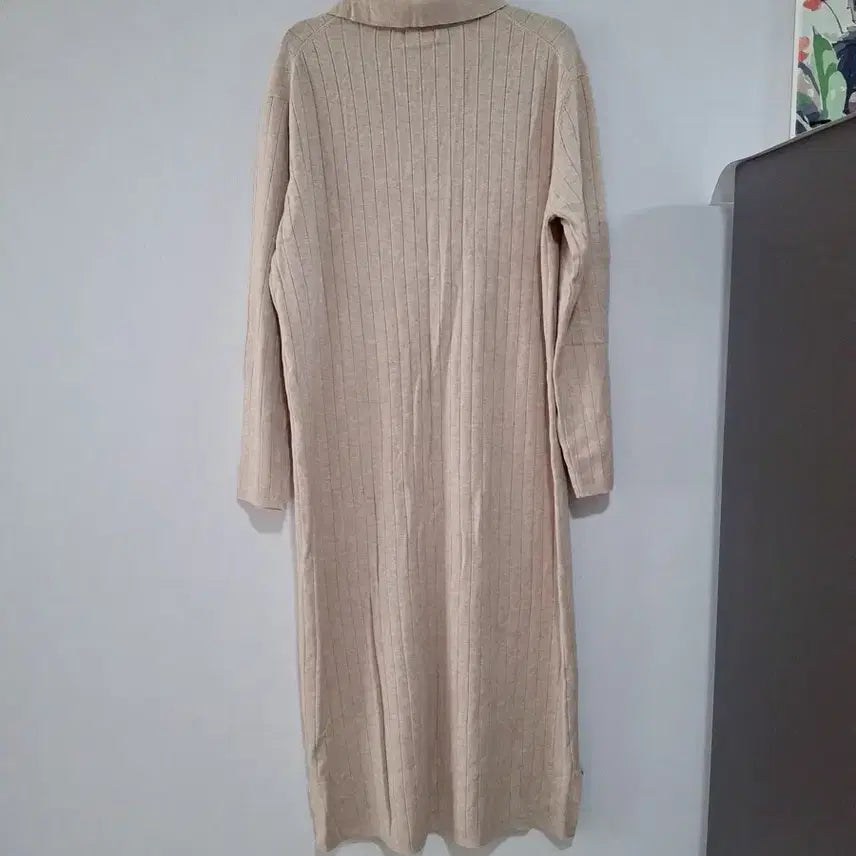 [BUNJANG] Leqoroman Ribbed Knit Long Dress / 르꼬르망 카라넥 골지 니트 롱 원피스 -88