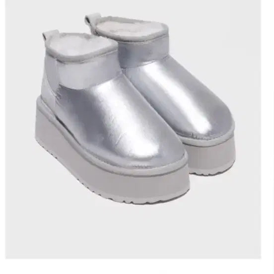 [BUNJANG] Rockfish Cloudy Maxi Padded Short Boots Silver 240 / 락피쉬 클라우디 맥시 패딩 숏 부츠 실버 240