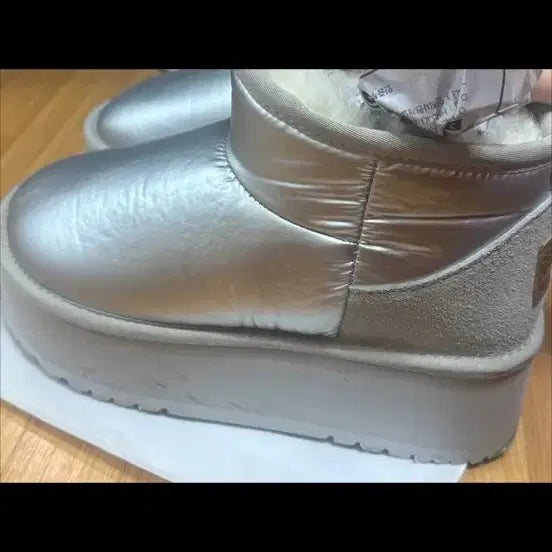 [BUNJANG] Rockfish Cloudy Maxi Padded Short Boots Silver 240 / 락피쉬 클라우디 맥시 패딩 숏 부츠 실버 240