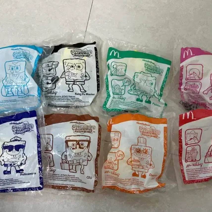 [BUNJANG] Spongebob Happy Meal Figure Bundle Set / 스폰지밥 해피밀 피규어 8종 일괄