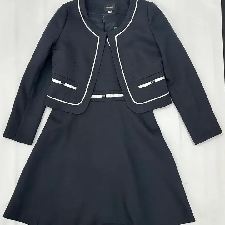 [BUNJANG] Vintage Navy Layered Two-Piece Set / 일본빈티지 네이비 하객룩 레이어드 투피스 고딕 자켓 원피스 코디세트