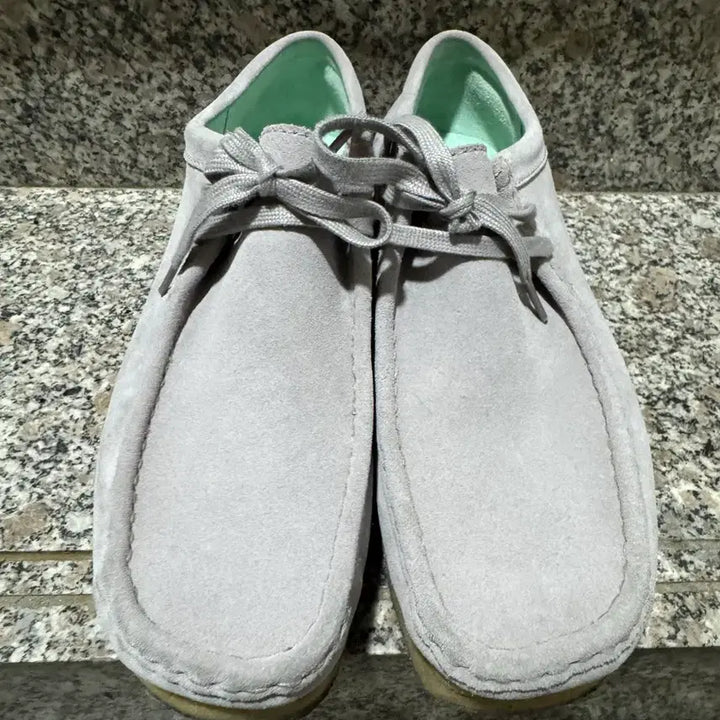 [BUNJANG] Clarks Wallabee Mint Lilac Shoes / 클락스 왈라비 8 사이즈 신형 265-270 민트 라일락 (거의새것!)