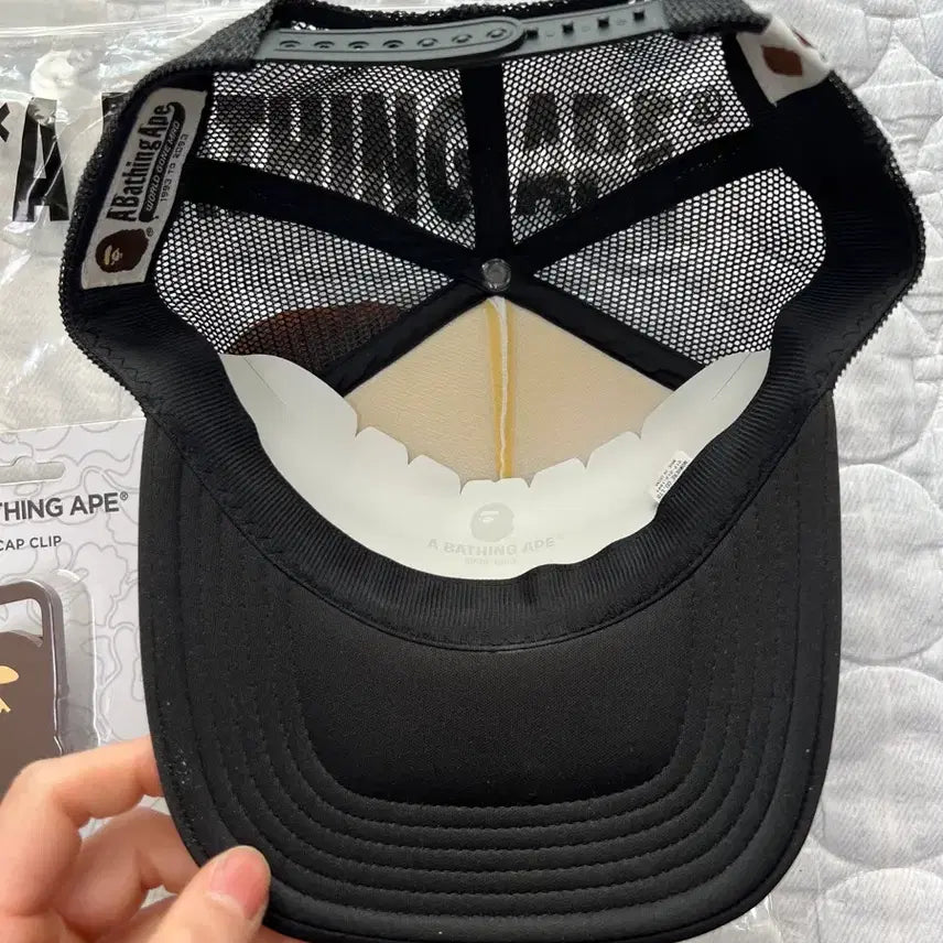 [BUNJANG] Bape College Mesh Cap Black / 베이프 컬리지 메쉬캡 블랙