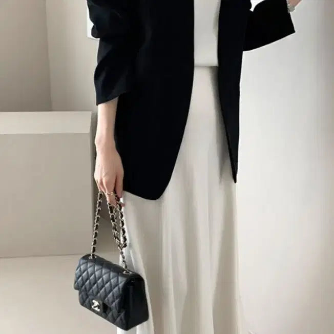 [BUNJANG] New In House No Collar Open Front Jacket / (새상품-택있음) 데일리룩 쇼핑몰 자체제작 노카라 오픈자켓