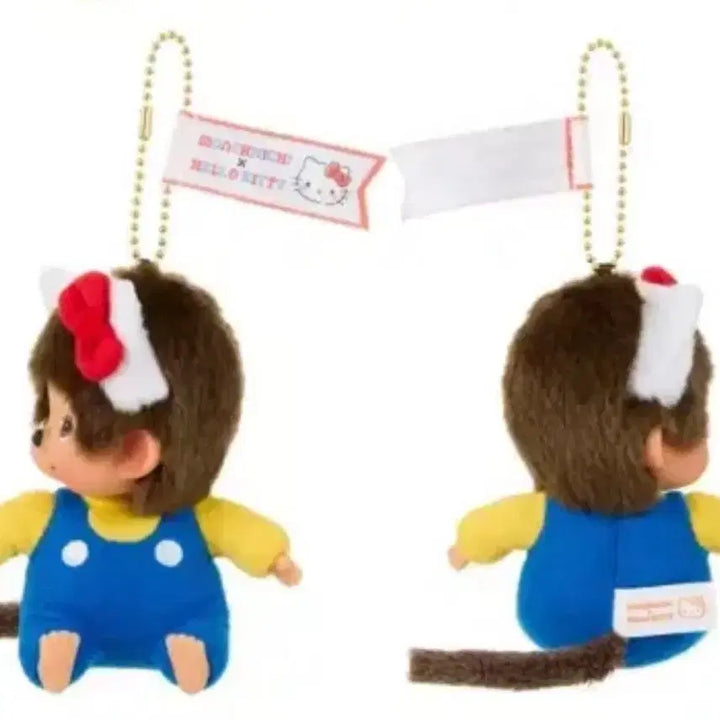 [BUNJANG] Monchhichi x Hello Kitty Collaboration Keyring / 몬치치 X 헬로키티 콜라보 인형 키링
