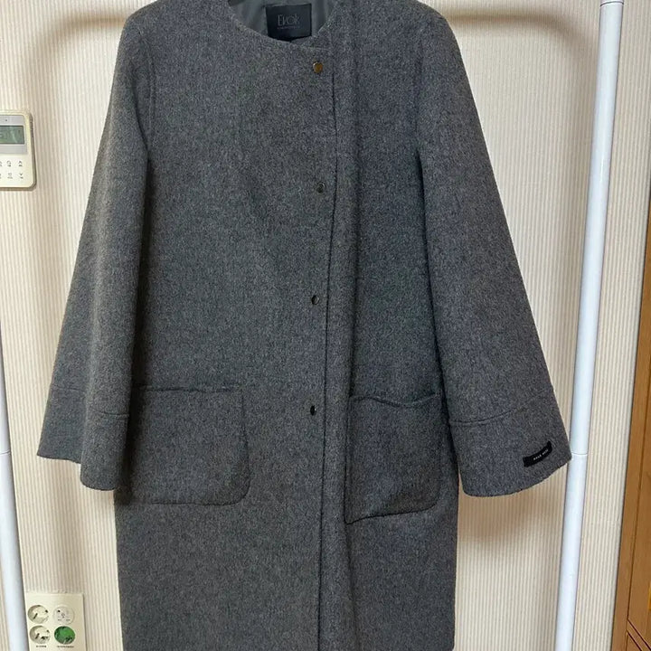 [BUNJANG] Wool Coat Gray F-Size / 울코트 F사이즈 (주머니 밍크 탈부착가능)
