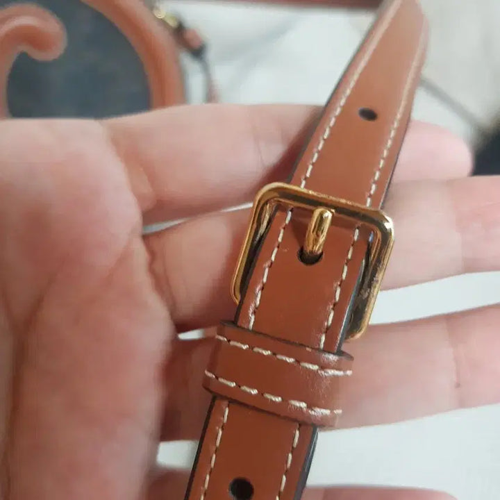 [BUNJANG] Celine Triomphe Oval Bag Large Triomphe Canvas and Calfskin / 셀린느 퀴르 트리옹프 오벌백 라지  트리옹프 캔버스 카프스킨 정품