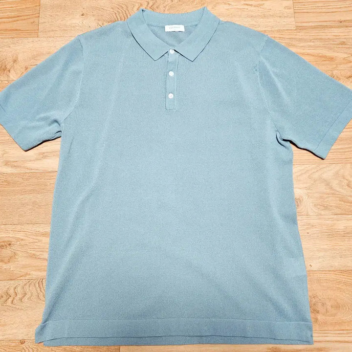 [BUNJANG] Edition Collar Neck Short Sleeve Knit Mint 110 / 에디션 카라넥 반팔 니트 민트 110