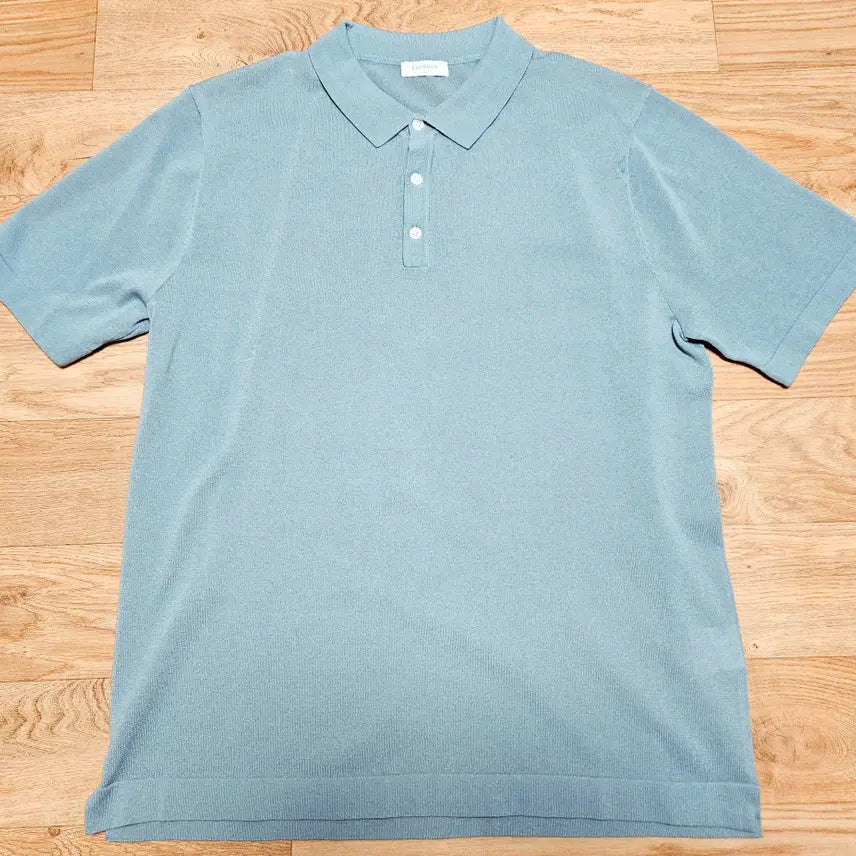 [BUNJANG] Edition Collar Neck Short Sleeve Knit Mint 110 / 에디션 카라넥 반팔 니트 민트 110