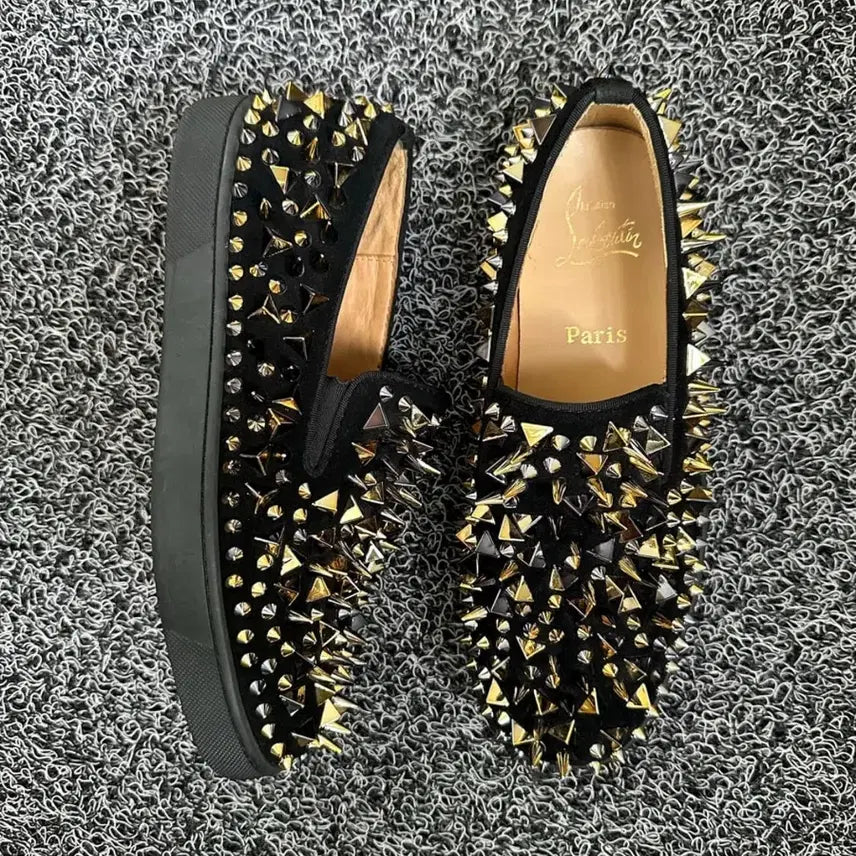 [BUNJANG] Christian Louboutin Studded Loafers / 크리스찬 루부탱 스터드 로퍼 블랙