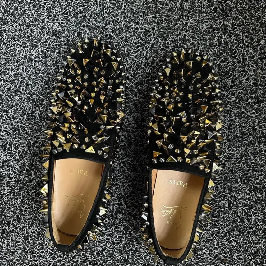 [BUNJANG] Christian Louboutin Studded Loafers / 크리스찬 루부탱 스터드 로퍼 블랙