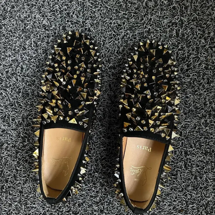 [BUNJANG] Christian Louboutin Studded Loafers / 크리스찬 루부탱 스터드 로퍼 블랙