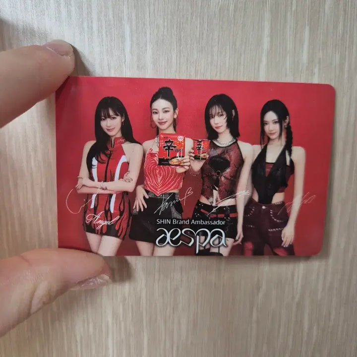 [BUNJANG] aespa Shin Ramyun Special Edition Group Photocard / 에스파 신라면 스페셜 에디션 카드 단체