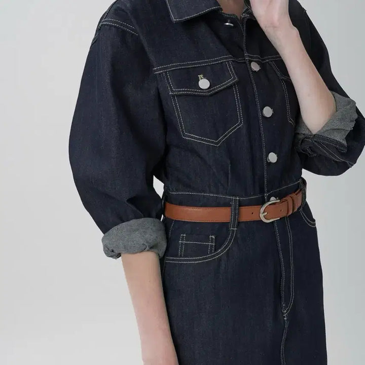 [BUNJANG] Atelier Nine Denim Dress / 아틀리에 나인 데님 원피스