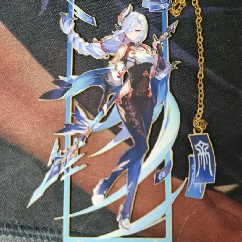 [BUNJANG] Genshin Impact Shenhe Metal Chain Bookmark / 원신 신학 금속 체인 책갈피