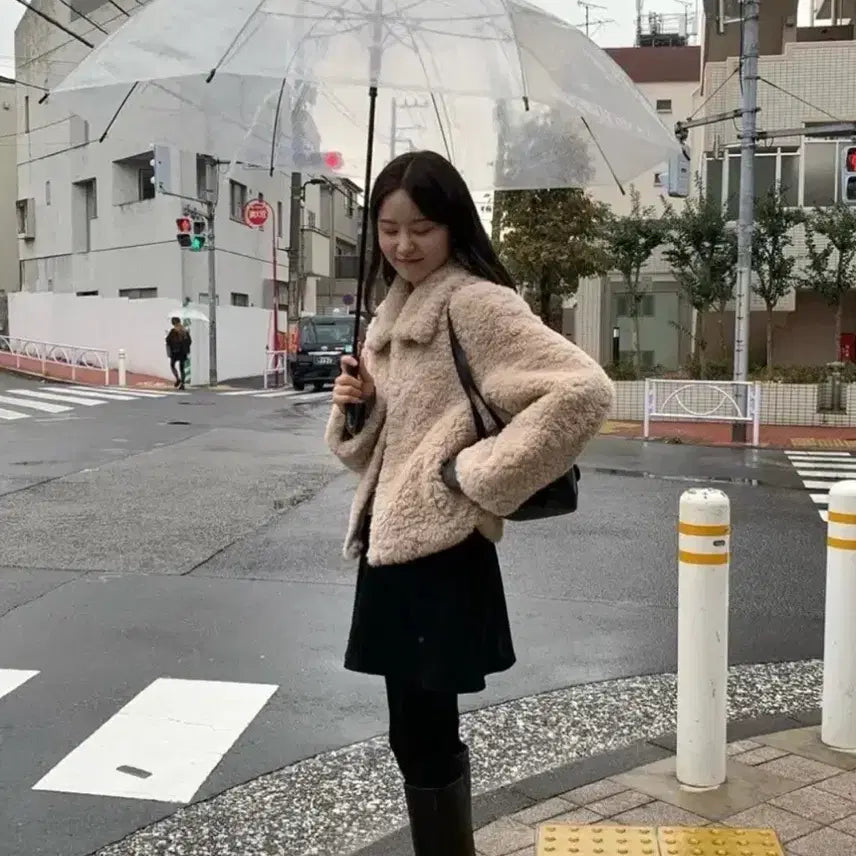 [BUNJANG] OUNCE Poodle Sherpa Jacket / OUNCE 온스 푸들 무스탕 자켓 시어링퍼자켓 뽀글이 양털자켓