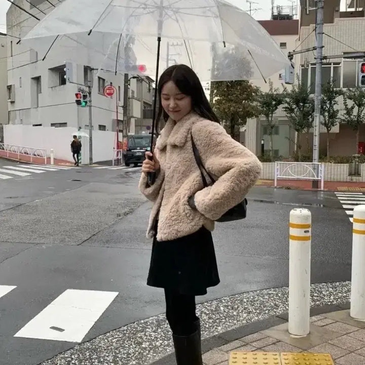 [BUNJANG] OUNCE Poodle Sherpa Jacket / OUNCE 온스 푸들 무스탕 자켓 시어링퍼자켓 뽀글이 양털자켓