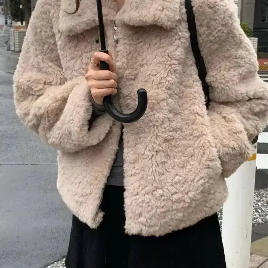 [BUNJANG] OUNCE Poodle Sherpa Jacket / OUNCE 온스 푸들 무스탕 자켓 시어링퍼자켓 뽀글이 양털자켓