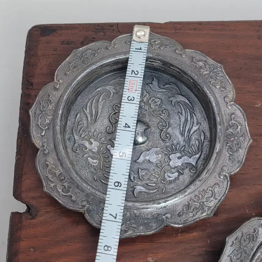 [BUNJANG] Antique Silver Sliding Door Handle Bundle Set / 골동품 / 은으로 만든 미닫이 문고리 공예품 3점 일괄 판매합니다.