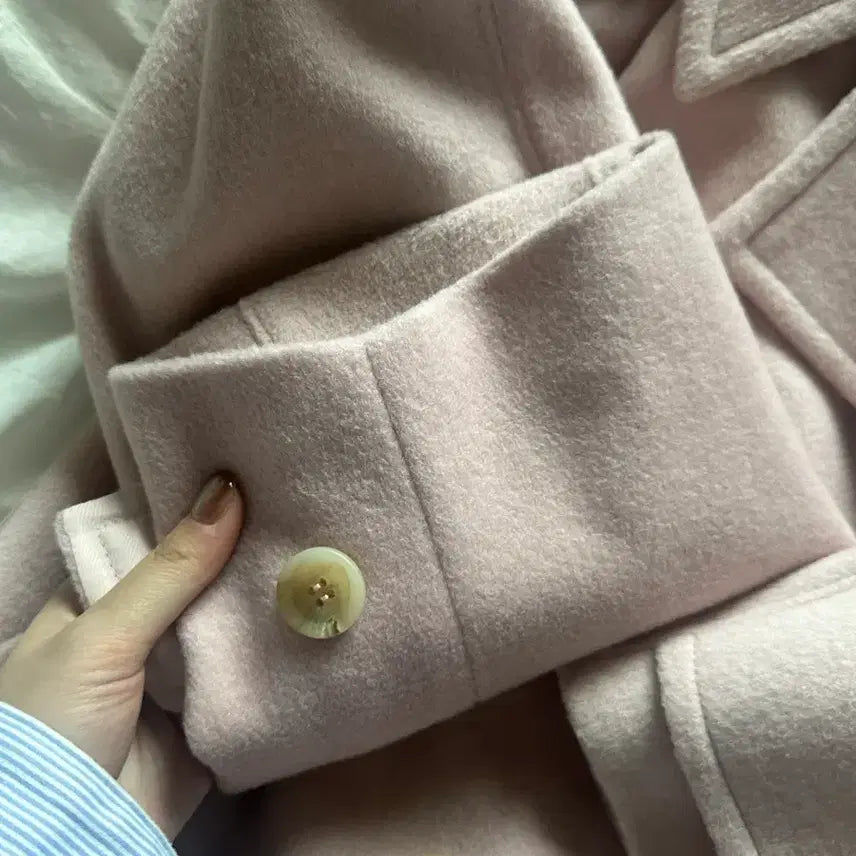 [BUNJANG] La Belle Blance Anne Wool Pink Coat S / 라벨르블랑 안느 울 핑크코트 s