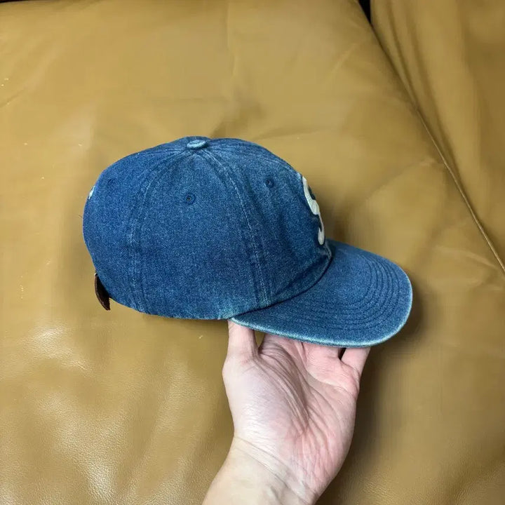 [BUNJANG] Supreme S-Logo Washed Denim 6-Panel Cap / 슈프림 S로고 6패널 볼캡 모자 워시드 데님