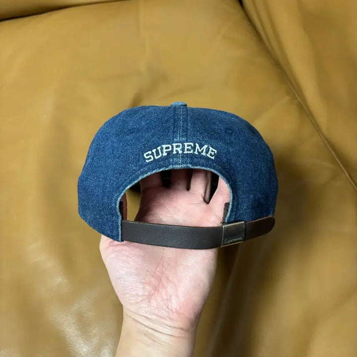 [BUNJANG] Supreme S-Logo Washed Denim 6-Panel Cap / 슈프림 S로고 6패널 볼캡 모자 워시드 데님