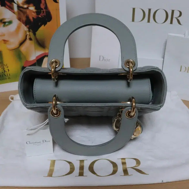 [BUNJANG] Dior Lady Dior Small Stone Gray Handbag / 디올 레이디백 스몰 스톤 그레이