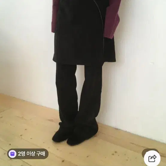[BUNJANG] Mienne Plush Velvet Wrap Skirt Pants / 샵미엔느 mienne 플러시 벨벳 랩 스커트팬츠