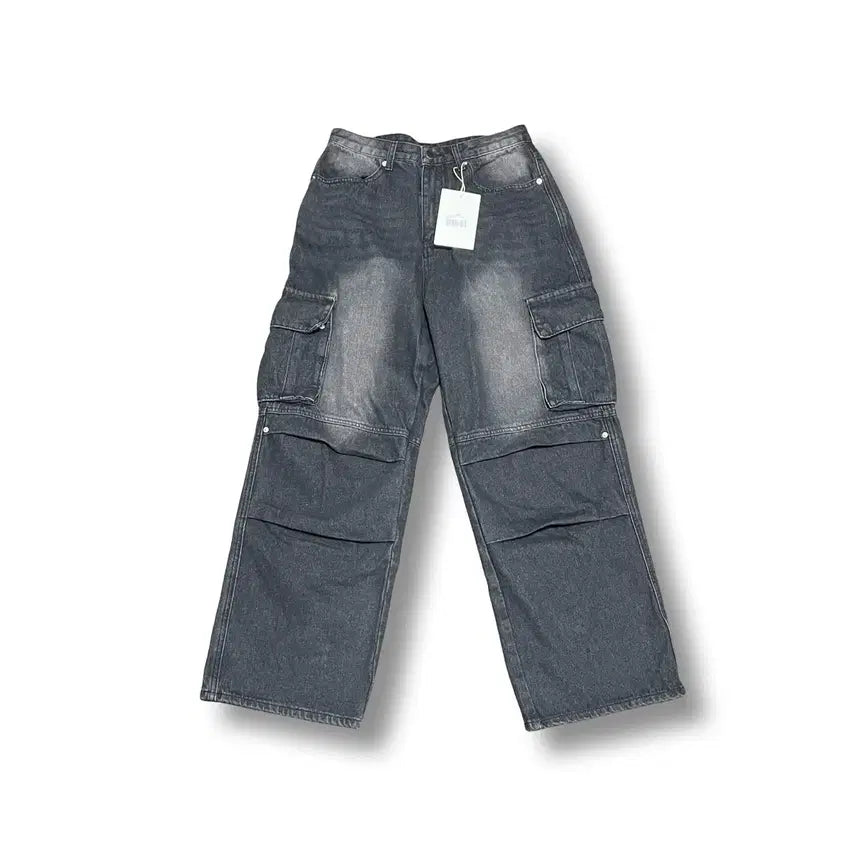 [BUNJANG] Trillion Parachute Cargo Denim Pants / [M] 트릴리온 워싱 파라슈트 카고 데님팬츠 새상품