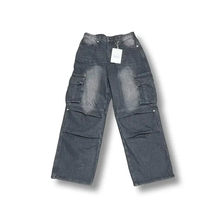 [BUNJANG] Trillion Parachute Cargo Denim Pants / [M] 트릴리온 워싱 파라슈트 카고 데님팬츠 새상품