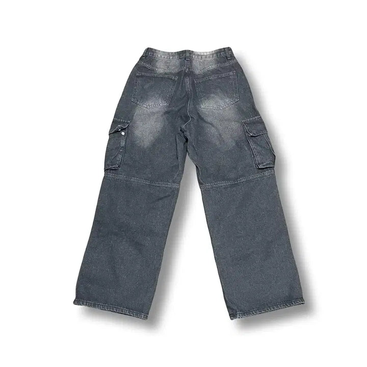 [BUNJANG] Trillion Parachute Cargo Denim Pants / [M] 트릴리온 워싱 파라슈트 카고 데님팬츠 새상품