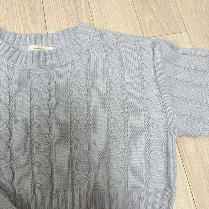 [BUNJANG] Crop Knit Top / 크롭 니트 하늘색