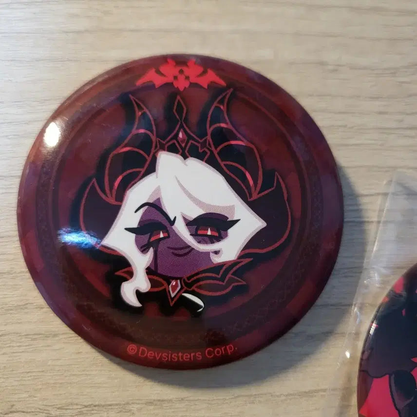 [BUNJANG] Cookie Run: Kingdom Dark Enchantress Cookie Pin Button Bundle Set / 쿠킹덤 어둠마녀 핀버튼 2개 일괄